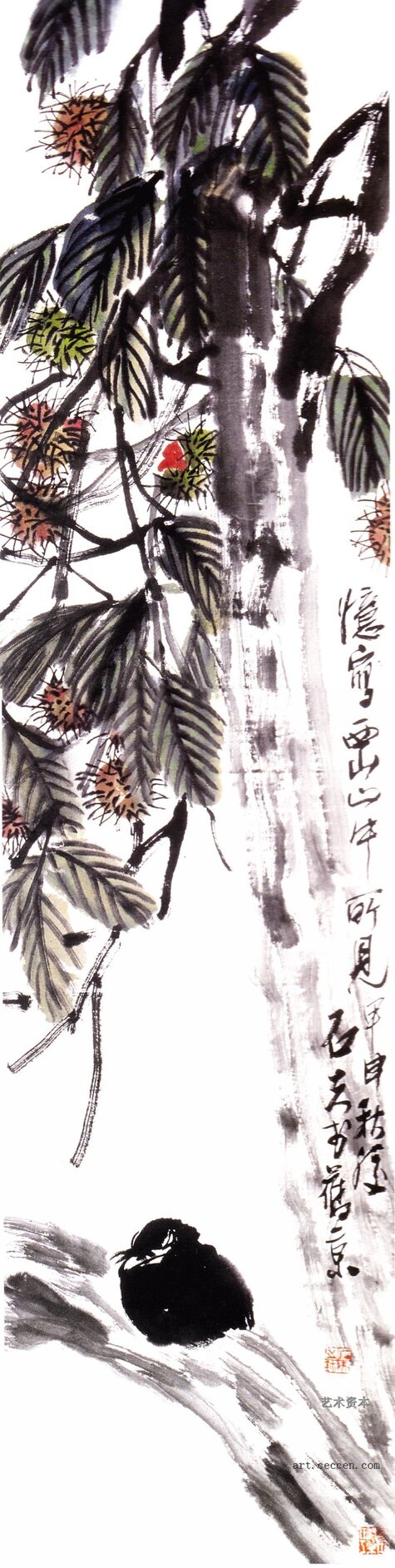 西山所见 138x34cm 纸本墨笔 2004年 郭石夫